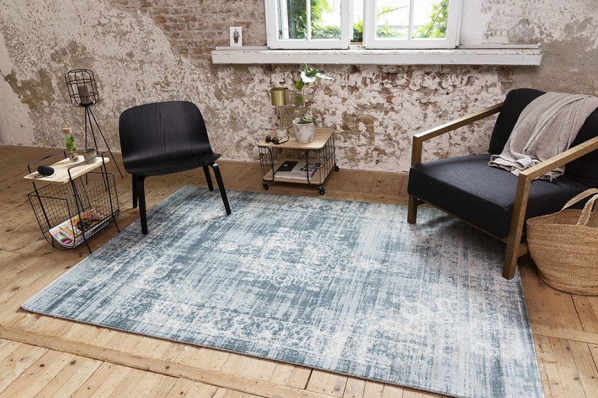 gemeenschap pot Alfabet Cool Vintage Vloerkleed 'light blue'