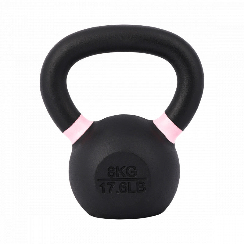 Oneindig Sterk Kettlebell - 8 kg - Kettle Bell - zwart poeder coated