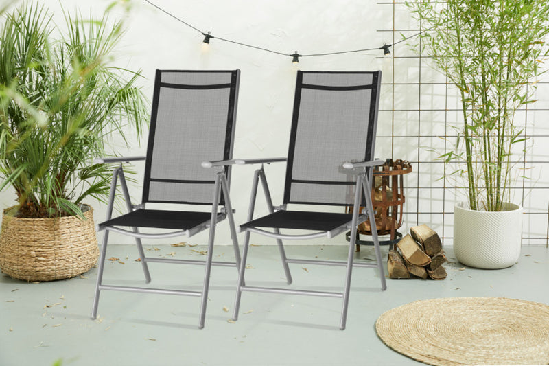 Aluminium tuinstoelen - Set van 2