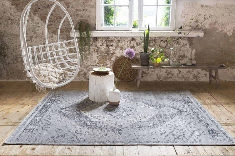 Vloerkleed vintage 'grijs / creme'