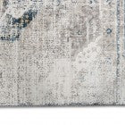 Vloerkleed vintage 'beige / donkerblauw'