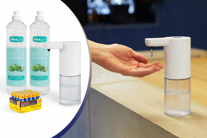 Automatische zeepdispenser incl. desinfecterende handgel