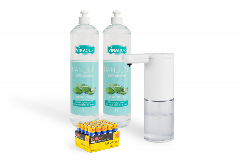 Automatische zeepdispenser incl. desinfecterende handgel