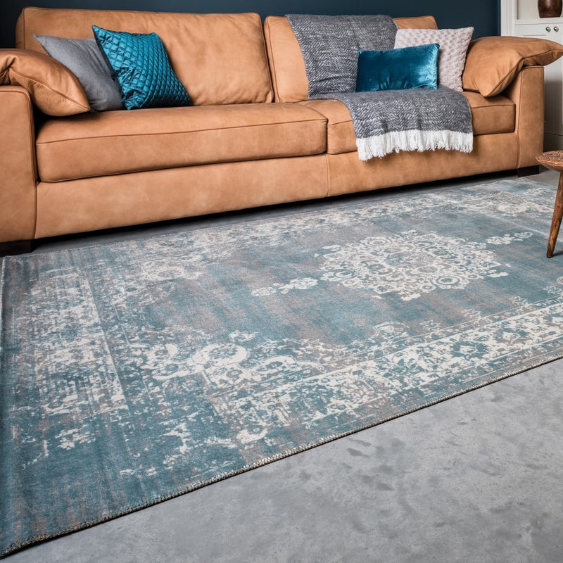 Cool Vintage Vloerkleed 'grey blue'